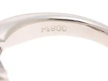 JEWELRY　ジュエリー　 リング　PT900プラチナ　#10.5　ブラックパール/ダイヤモンド0.24 　12.1g　【472】HA