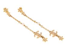 CHANEL　シャネル　ココマークピアス メタル(GP)/クリスタル　【471】IK
