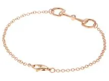 美品 グッチ GUCCI ホースビット ブレスレット GUCCI グッチ ホースビット チェーン ブレスレット K18 ピンク