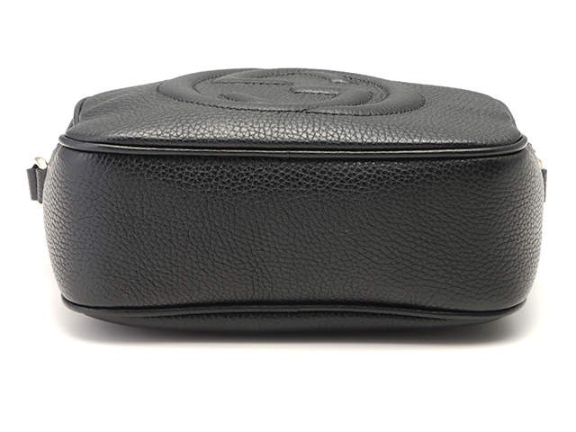 GUCCI ソーホースモールレザーディスコバックショルダーバック グッチソーホー スモールディスコバッグ ブラック ゴールド金具