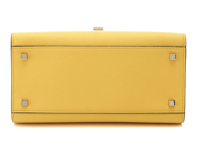 Valextra 　ヴァレクストラ 　 ミディアム　イジィデ バッグ　サンシャインイエロー　V5E56-28-J-OC　カーフスキン　2Wayバッグ　2141300462582【207】