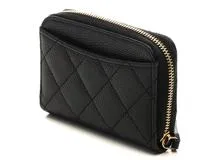 CHANEL シャネル マトラッセ ジップコインパース ブラック/GP キャビア