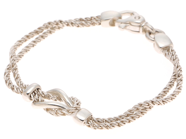 TIFFANY&CO ティファニー ダブルロープ ブレスレット シルバー 【472