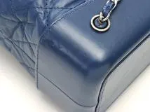 CHANEL シャネル ガブリエルドゥシャネルバックパック ブルー/ゴールド金具/シルバー金具 カーフ【472】YY