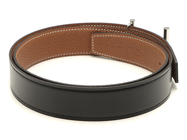 HERMES エルメス ベルト イセオ ベルト 32mm ブラック ゴールド