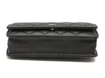 CHANEL シャネル マトラッセキャビアチェーンウォレット黒シルバー CHANEL シャネル マトラッセ キャビアスキン チェーンウォレット