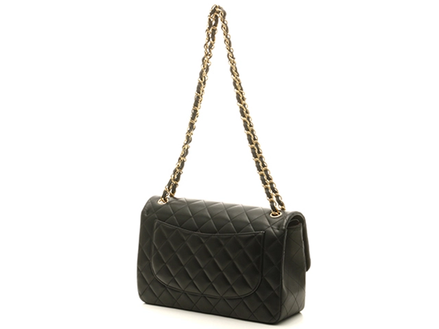 CHANEL　シャネル　ショルダーバッグ　デカマトラッセ30　Ｗチェーンショルダー　ブラック/GP　ラムスキン　P0PX****　【471】　RE