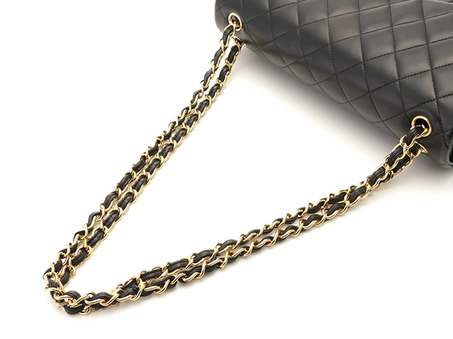 CHANEL　シャネル　ショルダーバッグ　デカマトラッセ30　Ｗチェーンショルダー　ブラック/GP　ラムスキン　P0PX****　【471】　RE