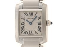 Cartier　カルティエ　時計　タンクフランセーズSM　W51008Q3　レディース　クォーツ　電池式　アイボリー文字盤（2143000030375）【200】T