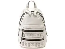 MARC JACOBS　マークジェイコブス　M0009045　スタッズ　バックパック　リュック　ホワイト　レザー【431】