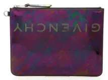 【大黒屋ECサイト・店頭限定】 GIVENCHY ジバンシィ クラッチバッグ　パープル/メタリック/パテント　【472】KS