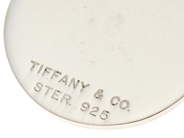 TIFFANY ティファニー ラウンドタグ キーリング シルバー 重量10.1g