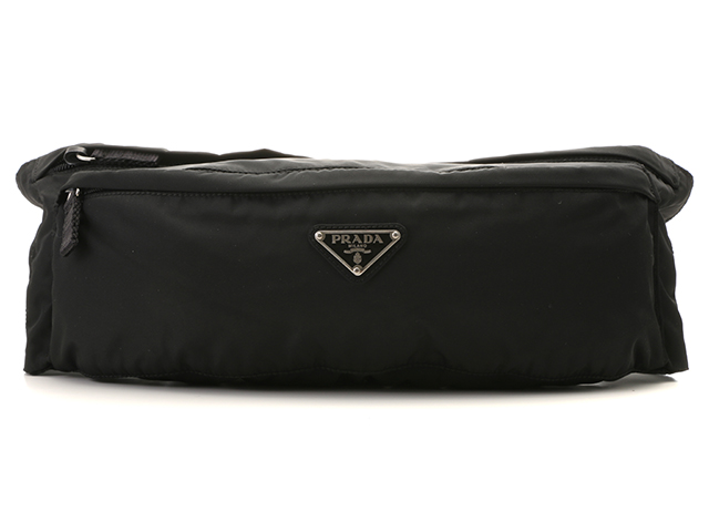 PRADA プラダ ウエストバッグ ブラック ナイロン 2VL132 【432
