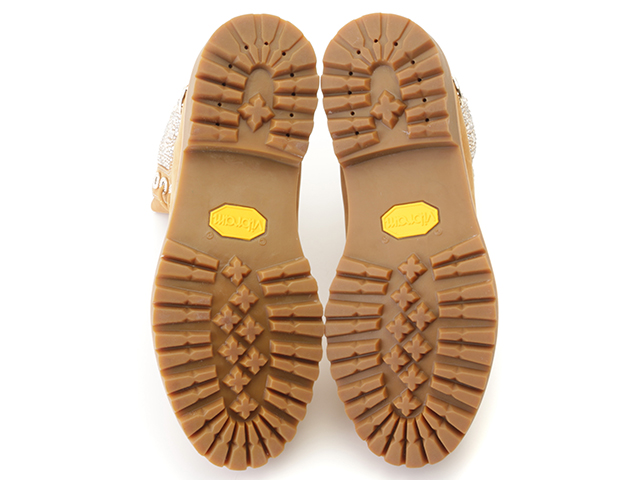 JIMMY CHOO　ジミーチュウ　プレミアムウィートブーツ ウィズ スワロフスキー　メンズ7　キャメル　レザー　TBOA427G2311　2143000493217　【432】