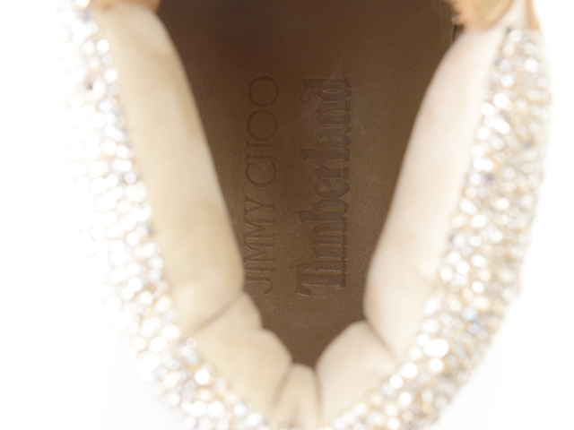 JIMMY CHOO　ジミーチュウ　プレミアムウィートブーツ ウィズ スワロフスキー　メンズ7　キャメル　レザー　TBOA427G2311　2143000493217　【432】