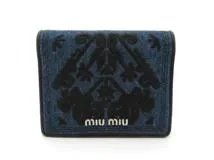 MIUMIU　ミュウミュウ 二つ折財布 小物・財布 デニム ブルー 5MV204【436】 2143000514059
