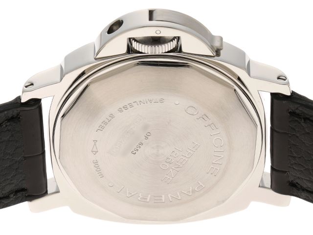 Panerai パネライ 時計 ルミノールマリーナ Pam ガラス傷あり 自動巻時計 ブラック文字盤 ステンレス レザーベルト 男性用 430 の購入なら 質 の大黒屋 公式