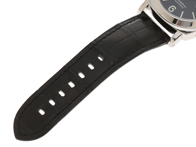 Panerai パネライ 時計 ルミノールマリーナ Pam ガラス傷あり 自動巻時計 ブラック文字盤 ステンレス レザーベルト 男性用 430 の購入なら 質 の大黒屋 公式