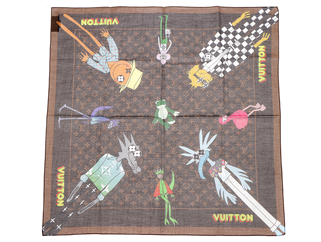 Louis Vuitton マスクバンダナ LV MADE ダミエ ポーチ付 Louis Vuitton マスクバンダナ LV MADE ダミエ ポーチ付
