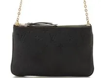 LOUIS VUITTON ルイヴィトン ポシェット・ドゥーブルジップ ショルダーバッグ アンプラント ノワール M68568【434】  の購入なら「質」の大黒屋（公式）