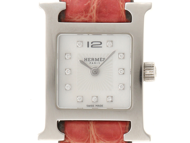 HERMES エルメス Hウェッチミニ クォーツ時計 HH1.110 SS ステンレス  