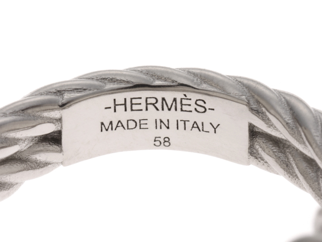 HERMES エルメス オーディエンヌ リング SVシルバー 8.4g 58号