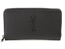 SAINT LAURENT サンローラン ラウンドファスナー長財布 ブラック