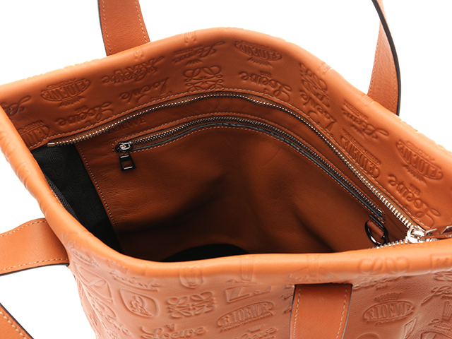 LOEWE ロエベ ショッパートートバッグ ブラウン レザー【472】YI