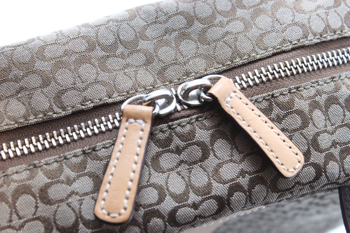 COACH コーチ ミニシグネチャー ハンドバッグ F77006 ベージュ