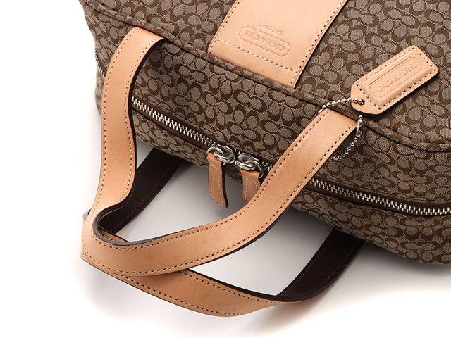 COACH コーチ ミニシグネチャー ハンドバッグ F77006 ベージュ