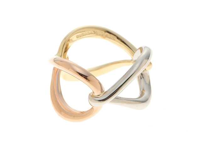 RUGIADA　ルジアダ　リング　指環　指輪　イエローゴールド　ピンクゴールド　ホワイトゴールド　PG　WG　YG 750　デザインリング　10.9ｇ　 【472】HF