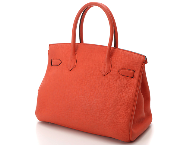 HERMES エルメス バーキン30 オレンジポピー シルバー金具 A HERMES エルメス バーキン30 オレンジポピー シルバー金具 A