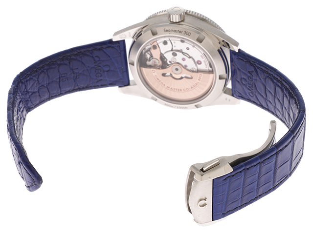 Seamaster 300 41 mm, プラチナ レザーストラップ - 234.93