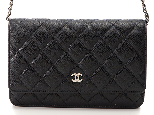 ＣＨＡＮＥＬ シャネル マトラッセチェーンウォレット ブラック／ＳＶ