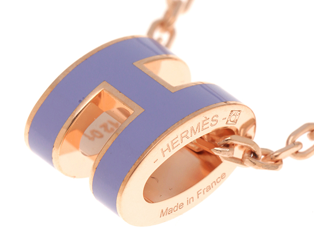 HERMES エルメス　ポップアッシュミニネックレス　リラ　PGP　【431】2143000599971