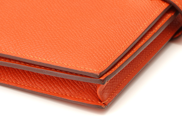 HERMES エルメス ベアンスフレ 長財布 エプソン オレンジ