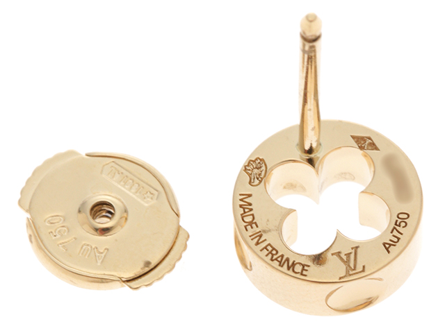 Louis Vuitton Empreinte ear studs, yellow gold (Q96578)