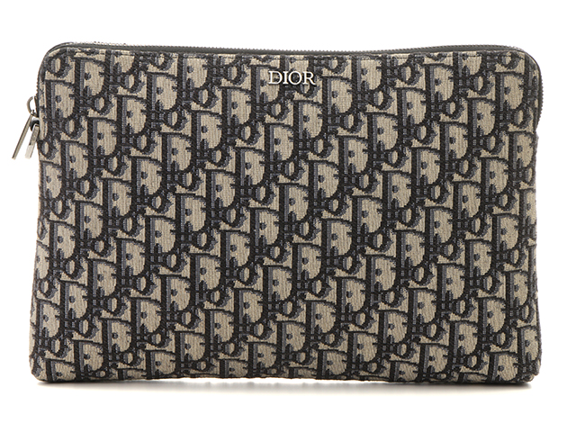 Dior ディオール オブリーク クラッチバッグ キャンバス ネイビー ベージュ【473】 の購入なら「質」の大黒屋（公式）