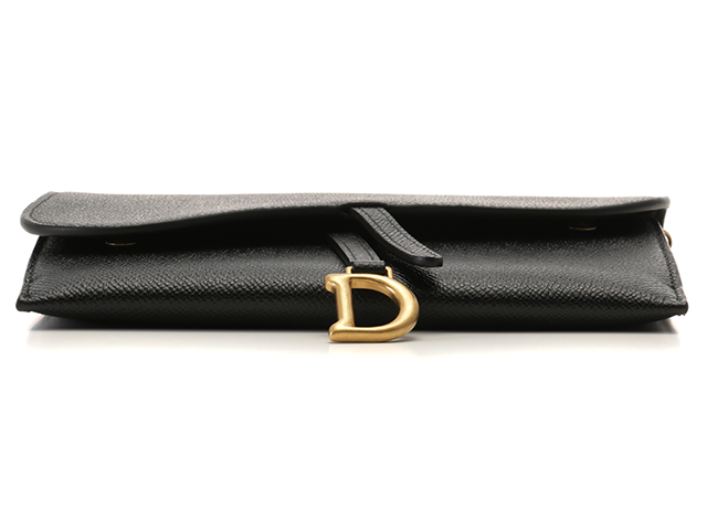 Dior ディオール サドル ロングウォレット S5614CBAA_M900 カーフ ブラック 2143000605955【200】