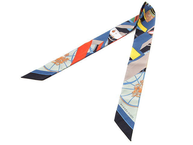 ❣️クリーニング済み❣️エルメス　ツイリースカーフ HERMES エルメス スカーフ トゥイリー ツイリー LES FOLIES DU