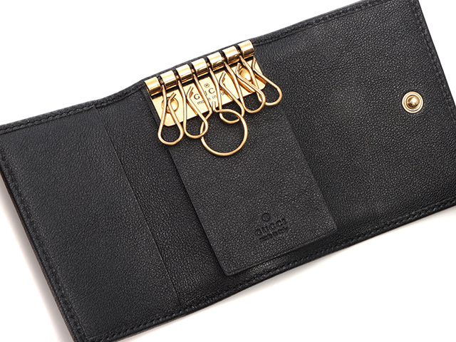 GUCCI グッチ バンブー付き キーケ－ス 658636 レザー/バンブー