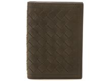 BOTTEGA VENETA　ボッテガ ヴェネタ  カードケース 名刺入れ　カーキ　レザー　【437】