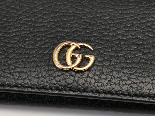 GUCCI グッチ GGマーモント 名刺入れ レザー ブラック 474748 カード