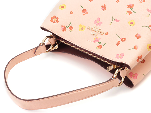 COACH コーチ ミスティカルフローラルタウンバケットバッグ ピンク 