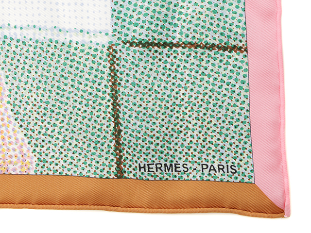 HERMES エルメス スカーフ カレ70 REGARD DE SOIE ベージュ