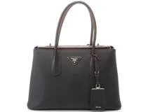 PRADA プラダ ハンドバッグ サフィアーノ ブラック/レッド シルバー金具 1BA823【434】 の購入なら「質」の大黒屋（公式）