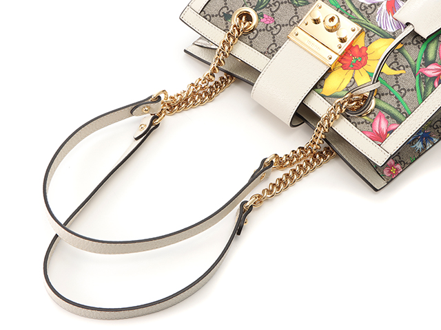GUCCI グッチ GGスプリーム フローラ パドロック スモール チェーン