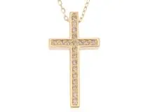 GARDEL ガーデル TWO ME CROSS NECKLACE S ネックレス ダイヤモンド クロス K18YG D 5.0g GDP-108【434】