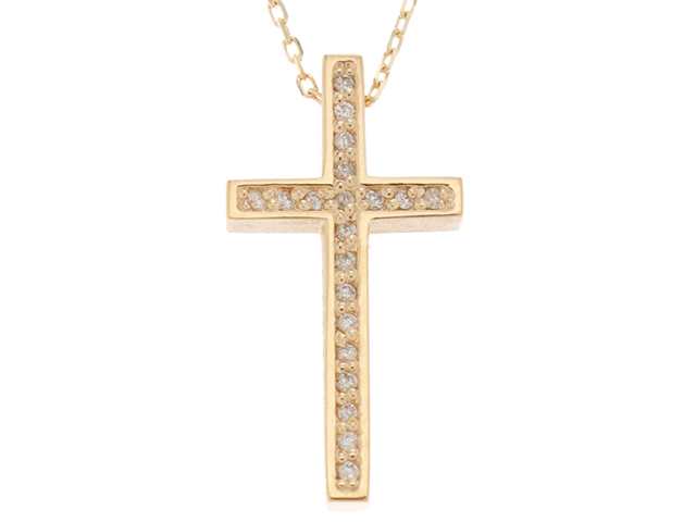 GARDEL ガーデル TWO ME CROSS NECKLACE S ネックレス ダイヤモンド