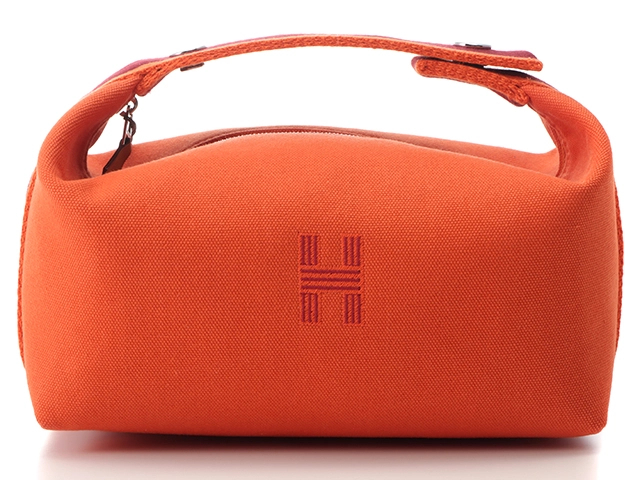 HERMES エルメス ブリッド・ア・ブラックPM オレンジ／ボルドー